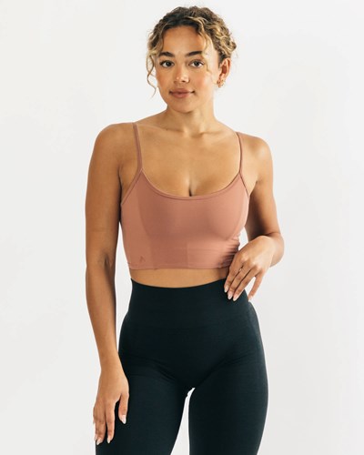 Alphalete Fitted Cropped Tank Blush | 47983-RUWC