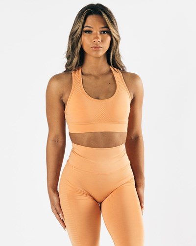 Alphalete High-Impact Seamless Sports Bra Koralowe | 52978-FVOC