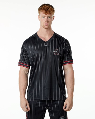 Alphalete Oversized Krótkie Sleeve Jersey Czarne | 74082-JEGR